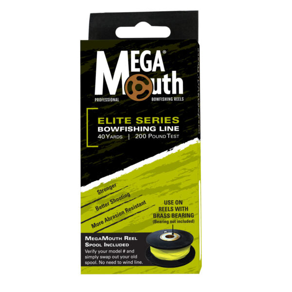 AMS Bowfishing Mega Mouth 2.0 Elite Line 200# 40yds