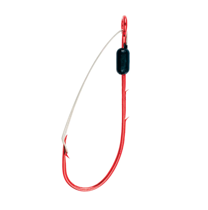 Eagle Claw Lazer Sharp® Red Weedless Non-Offset Baitholder Hook