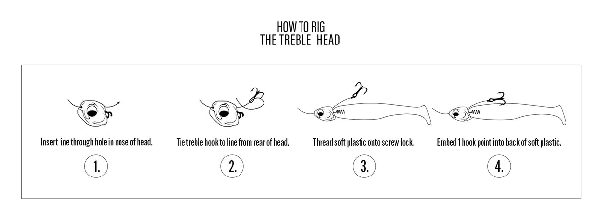 6th Sense Treble Head Line-Thru Swimbait Head