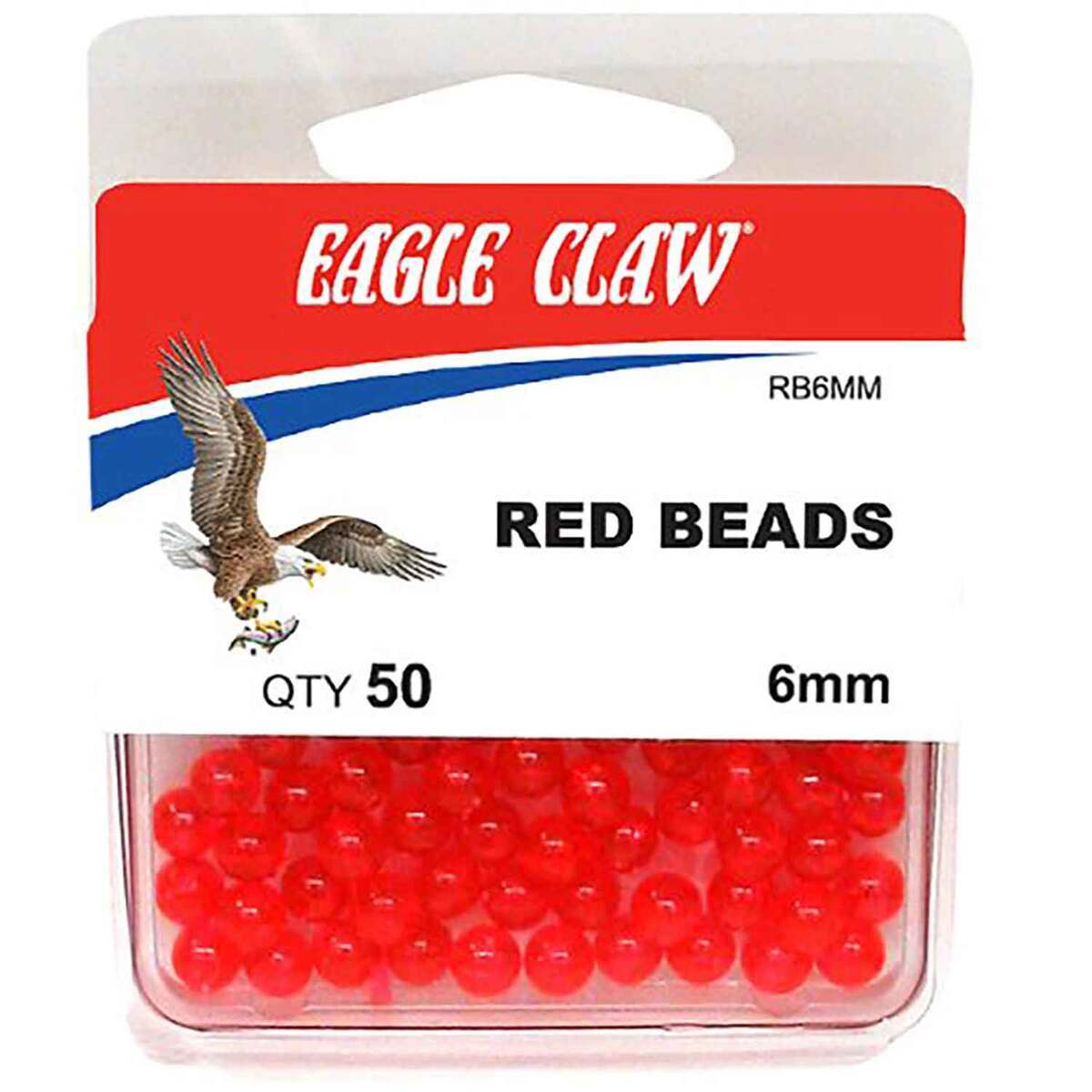Eagle Claw Red Plastic Bead