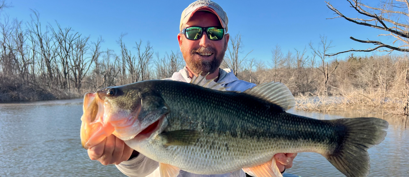 large mouth bass fishing boisdarc lake