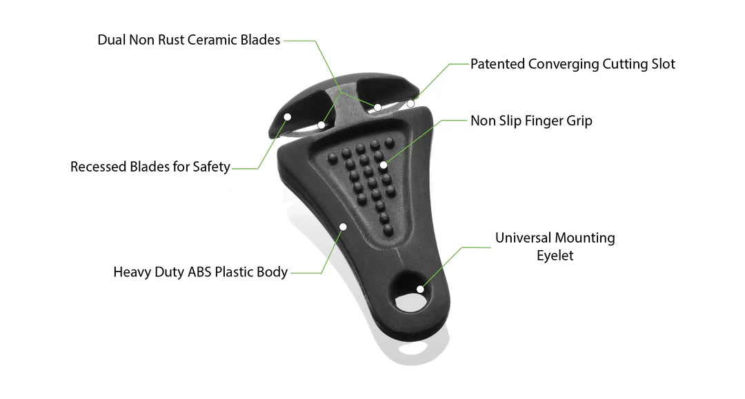 Line CutterZ Ceramic Blade Zipper Pull