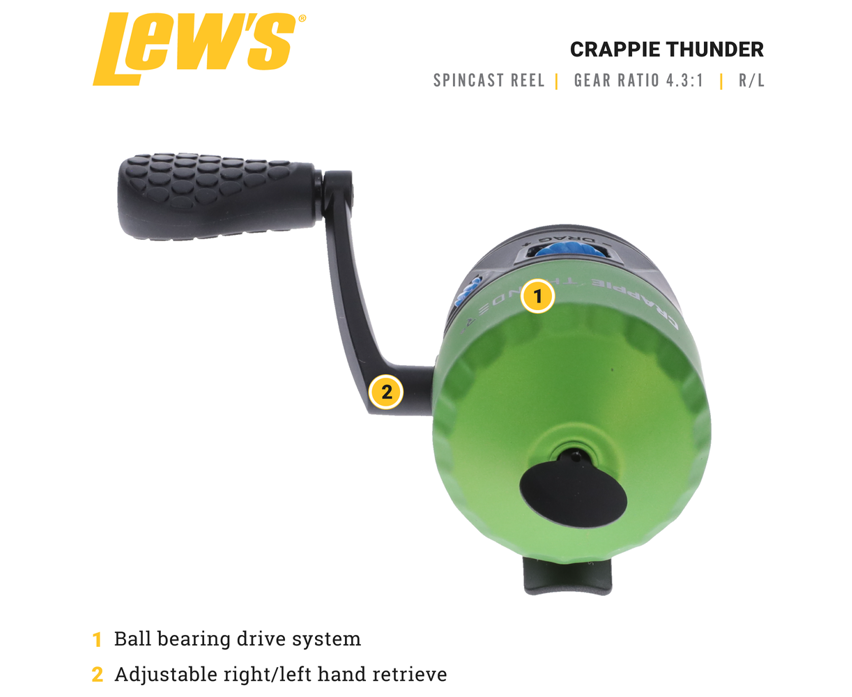 Crappie Thunder Spincast Reel Clam
