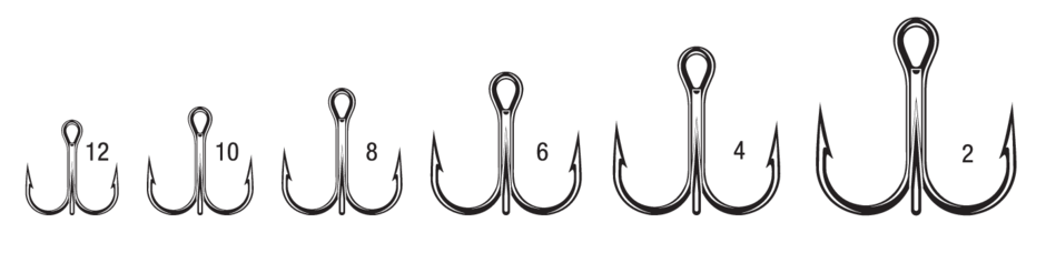 VMC Short Shank Round Bend Treble Hook
