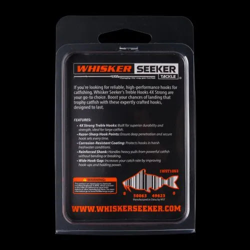 Whisker Seeker 4X Treble Hooks