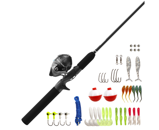 Ready Tackle Spincast Combo with 45-Piece Tackle Kit